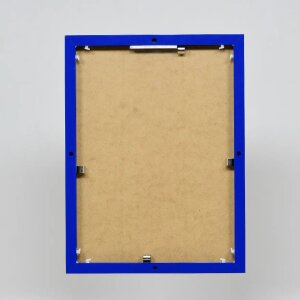 Effect aluminium fotolijst Quadro blauw 24x30 cm helder glas staand- liggend formaat