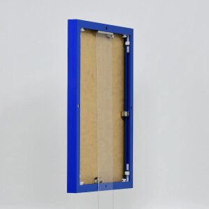 Effect aluminium fotolijst Quadro blauw 24x30 cm helder glas staand- liggend formaat