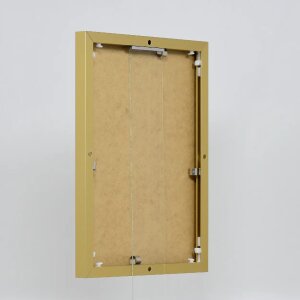 Effect aluminium fotolijst Quadro 24x30 cm goud helder glas MDF achterwand