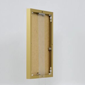 Effect aluminium fotolijst Quadro 24x30 cm goud helder glas MDF achterwand