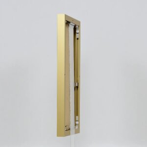 Effect aluminium fotolijst Quadro 24x30 cm goud helder glas MDF achterwand