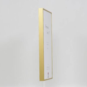 Effect aluminium fotolijst Quadro 24x30 cm goud helder glas MDF achterwand