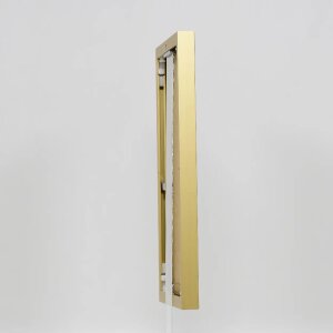 Effect aluminium fotolijst Quadro 24x30 cm goud helder glas MDF achterwand