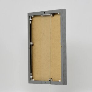 Effect aluminium fotolijst Quadro 24x30 cm antiek zilver helder glas