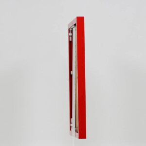 Effect aluminium fotolijst Quadro 25x35 cm rood helder glas holkamerprofiel