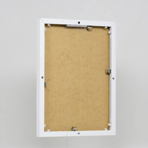 Effect aluminium fotolijst Quadro 27x48 cm wit helder glas MDF achterwand