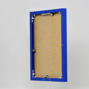 Effect aluminium fotolijst Quadro 27x48 cm blauw helder glas staand en liggend formaat