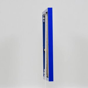 Effect aluminium fotolijst Quadro 27x48 cm blauw helder glas staand en liggend formaat