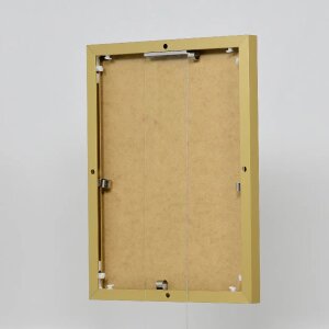 Effect aluminium fotolijst Quadro 50x50 cm goud helder glas