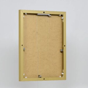 Effect aluminium fotolijst Quadro 50x50 cm goud helder glas