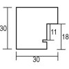 Effect houten fotolijst Profiel 52 wit 59,4x84,1 cm normaal glas