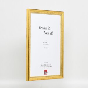 Effect houten fotolijst profiel 85 goud 7x10 cm normaal glas