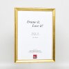 Effect houten fotolijst profiel 85 goud 7x10 cm normaal glas