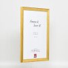 Effect houten fotolijst profiel 85 goud 7x10 cm normaal glas