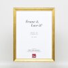 Effect houten fotolijst profiel 85 Goud 9x13 cm normaal glas