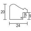 Effect houten fotolijst profiel 85 goud 18x24 cm normaal glas