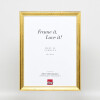 Effect houten fotolijst profiel 85 goud 18x32 cm normaal glas