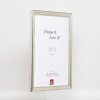 Effect houten fotolijst profiel 85 zilver 14,8x21 cm normaal glas