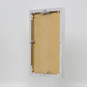 Effect aluminium fotolijst Quadro 20x25 cm zilver hoogglans ontspiegeld glas