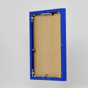 Effect aluminium fotolijst Quadro 24x30 cm blauw ontspiegeld glas