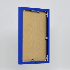 Effect aluminium fotolijst Quadro 24x30 cm blauw ontspiegeld glas