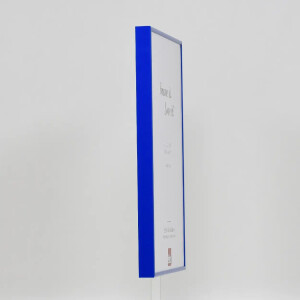 Effect aluminium fotolijst Quadro 24x30 cm blauw ontspiegeld glas