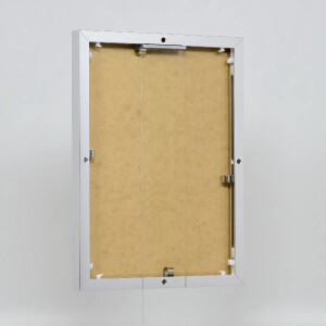 Effect aluminium fotolijst Quadro 24x30 cm zilver hoogglans ontspiegeld glas