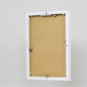 Effect aluminium fotolijst Quadro 25x35 cm wit antireflecterend glas MDF achterwand