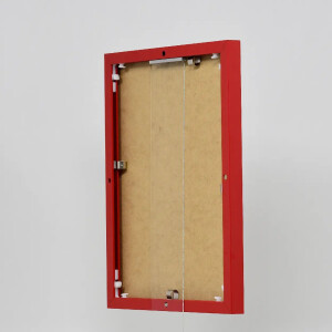 Effect aluminium fotolijst Quadro 25x35 cm rood antireflecterend glas MDF achterwand