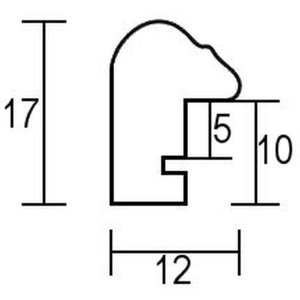 Effect houten lijst profiel 23 noten bruin 25x35 cm ontspiegeld glas