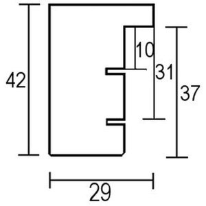 Effect houten fotolijst Profiel 55 wit 59,4x84,1 cm ontspiegeld glas