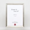 Effect houten fotolijst profiel 85 zilver 9x13 cm ontspiegeld glas