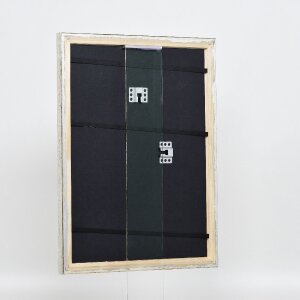 Effect houten fotolijst profiel 85 zilver 25x50 cm ontspiegeld glas