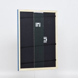 Effect houten lijst profiel 89 blauw 50x65 cm anti-reflexglas