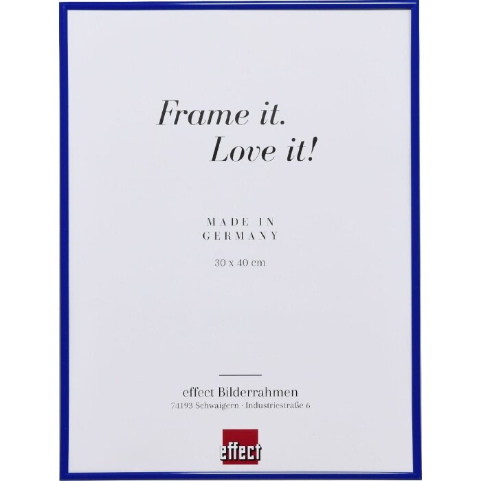 Art effect kunststof puzzel frame blauw 34x50 cm muurbevestiging