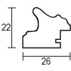 Effect Wandspiegel Houtprofiel 21 bruin 10,5x14,8 cm