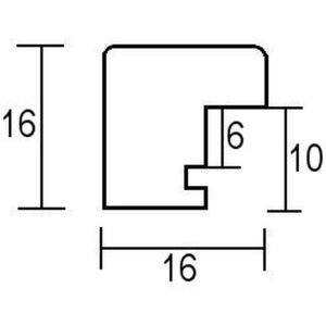Effect massief houten fotolijst profiel 39 wit 7x10 cm Museumglas