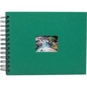 HNFD Spiraalalbum BULDANA spar groen 23x17 cm 40 zwarte...