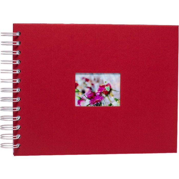 HNFD Spiraalalbum BULDANA rood 23x17 cm 40 witte paginas