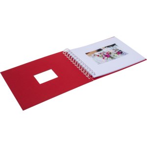 HNFD Spiraalalbum BULDANA rood 23x17 cm 40 witte paginas