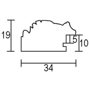 Effect houten profiel 94 Wandspiegel 9x13 cm tot 70x100 cm