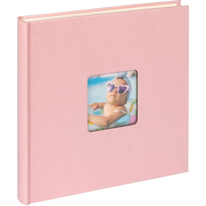 Walther Fotoalbum Fun 26x25 cm roze 40 witte paginas