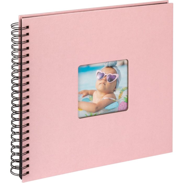 Walther Spiraalalbum Fun roze 30x30 cm 50 zwarte paginas