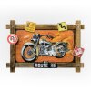 ZEP metalen wanddecoratie GRANTS 59x40x4 cm Motorfiets