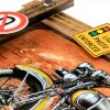 ZEP metalen wanddecoratie GRANTS 59x40x4 cm Motorfiets