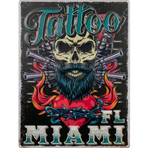 ZEP Tinnen bord TATTOO 47x35x0,5 cm Miami