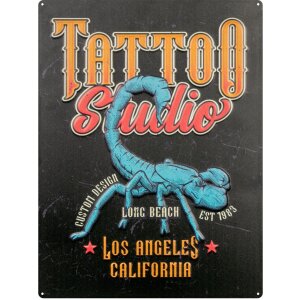 ZEP Tinnen bord TATTOO 47x35x0,5 cm Long Beach