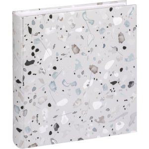 Walther Fotoalbum Terrazzo Stone Grijs 30x30 cm 60 witte...