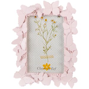 Clayre & Eef 2F1015 Fotolijst 16x2x21 cm - 10x15 cm Roze