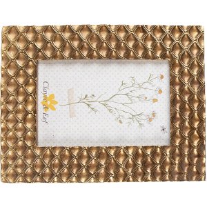 Clayre & Eef 2F1020 Fotolijst 17x1x21 cm - 10x15 cm Goudkleurig